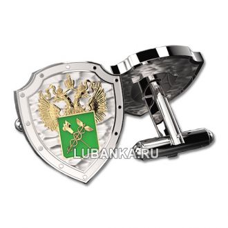 Запонки «ФТС», серебро